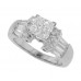 2.28ct ttw Ladies Princess Cut Diamond Engagement Ring in Channel Setting 